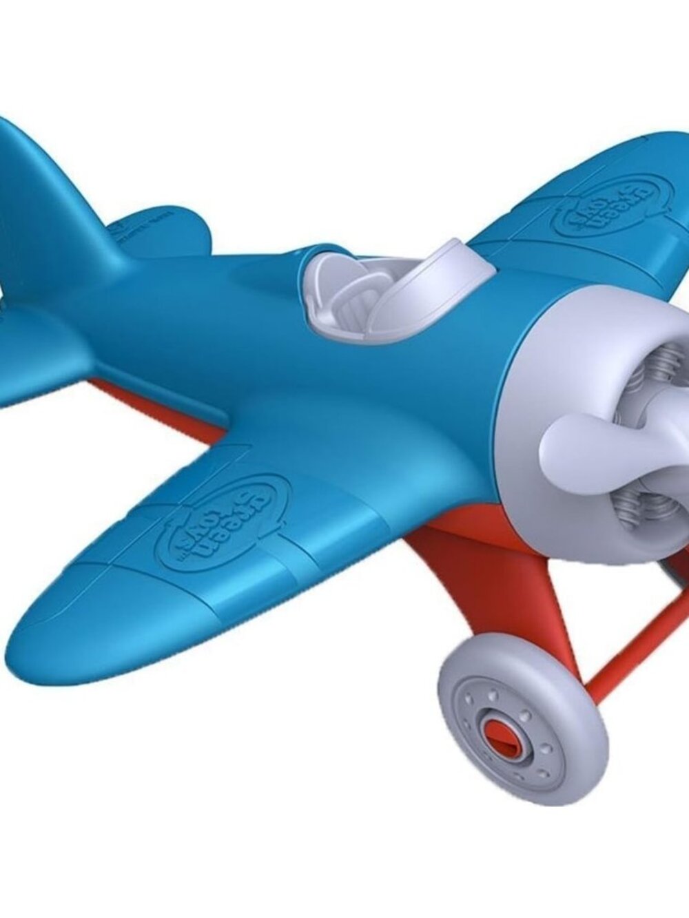 Airplane - BPA, Phthalates Free, Blue Air Transport Toy for Introducing Aeronaut